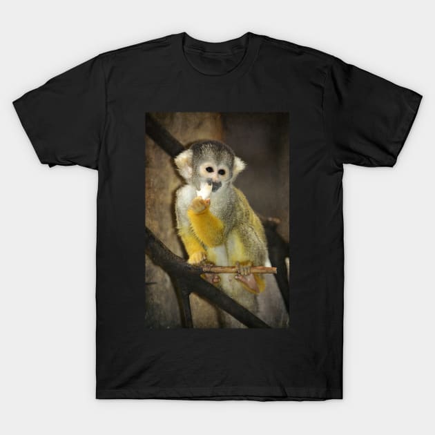 Squirrel Monkey Portrait T-Shirt by AlexaZari